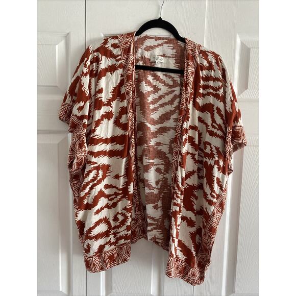 Rachel Zoe Womens Small Linen Blend‎ Kimono Boho Festival - Picture 1 of 9